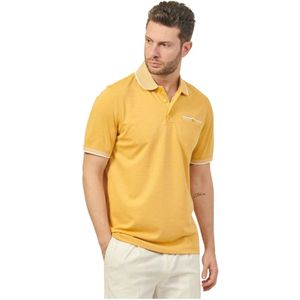 Bugatti, Gele Polo Shirt met Zak Geel, Heren, Maat:L