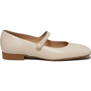 Guglielmo Rotta, Schoenen, Dames, Beige, 38 1/2 EU, Crème Nappa Ballerinas met Bandje