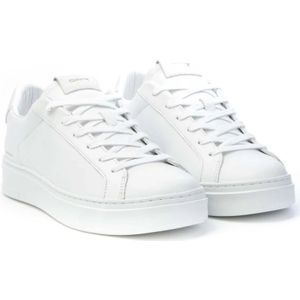 Crime London, Witte Leren Sneakers voor Heren Wit, Heren, Maat:42 EU