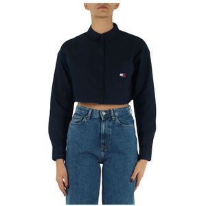 Tommy Jeans, Tops Blauw, Dames, Maat:M