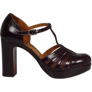 Chie Mihara, Gekreukelde Leren Pumps Bruin, Dames, Maat:40 EU