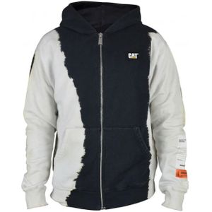 Heron Preston, Sweatshirts & Hoodies, Heren, Veelkleurig, M, Katoen, Zwarte en witte gradient CAT hoodie