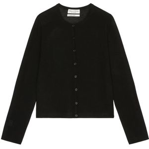 Marc O'Polo, Truien, Dames, Zwart, 2Xs, Wol, Cardigan regular