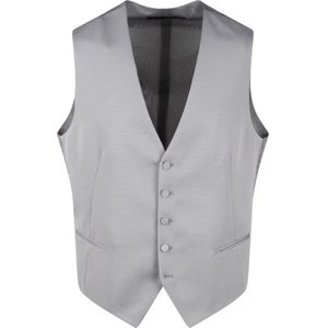 Tagliatore, Slim Fit V-Hals Vest Grijs, Heren, Maat:M