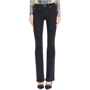 John Richmond, Straight Leg Jeans met Lage Taille Zwart, Dames, Maat:W25