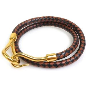 Hermès Vintage, Pre-owned Leather necklaces Bruin, Dames, Maat:ONE Size