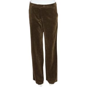 Armani Pre-owned, Pre-owned, Dames, Bruin, M, Pre-owned Corduroy bottoms