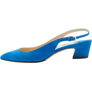 Jimmy Choo Pre-owned, Pre-owned Suede heels Blauw, Dames, Maat:36 EU