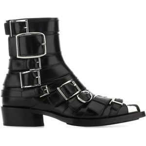 Alexander McQueen, Schoenen, Dames, Zwart, 36 EU, Enkellaarsjes