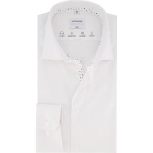 Seidensticker, Overhemden, Heren, Wit, M, Polyester, Witte Shirtjurk met Slim Fit