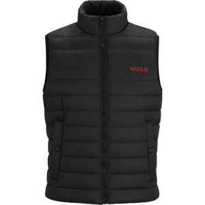 Hugo Boss, Jassen, Heren, Zwart, S, Zwarte Mouwloze Puffer Vest