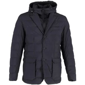 Moncler Pre-owned, Pre-owned Wool outerwear Blauw, Dames, Maat:S