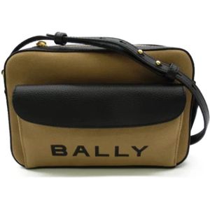 Bally Pre-owned, Pre-owned, Dames, Zwart, ONE Size, Tweedehands leren schoudertassen