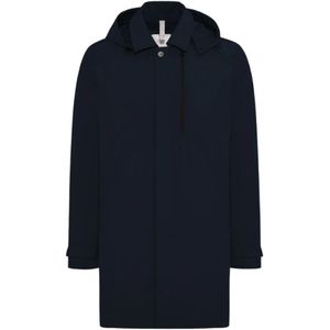 Duno, Single-Breasted Coats Blauw, Heren, Maat:2XL