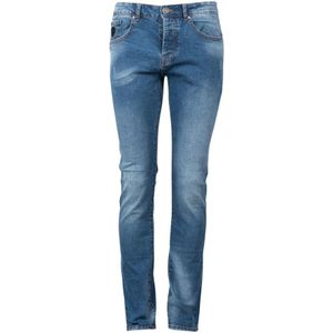 John Richmond, Jeans, Heren, Blauw, W32, Denim, Slim Fit Denim Jeans