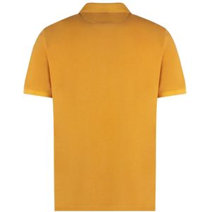 Gant, Tops, Heren, Oranje, M, Katoen, Katoenen Polo Shirt Geribbelde Zoom