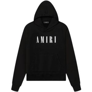 Amiri, Sweatshirts & Hoodies, Heren, Zwart, M, Katoen, Zwarte Core Logo Hoodie