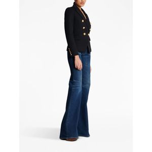 Balmain, Jassen, Dames, Zwart, S, Wol, 6-knoops jasje