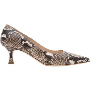 Parallele, Schoenen, Dames, Veelkleurig, 37 1/2 EU, Leer, Slangenprint Leren Pump Schoen