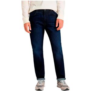 Lee, Blauwe Denim Rits Jeans Blauw, Heren, Maat:W31 L32