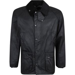 Barbour, Jassen, Heren, Zwart, 3Xs, Katoen, Klassieke Zwarte Waxjas Aw 24