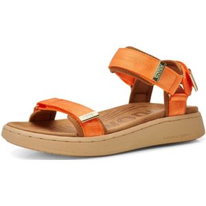 Woden, Schoenen, Dames, Oranje, 36 EU, Leer, Comfortabele Textiel en Rubber Sandaal