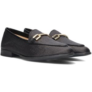 Unisa, Schoenen, Dames, Zwart, 37 EU, Leer, Zwarte Loafer Dalcy met Gouden Detail