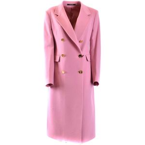 Tagliatore, Mantels, Dames, Roze, S, Elegant Double-Breasted Coat