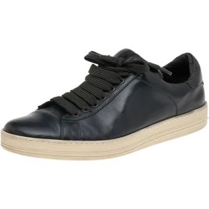Tom Ford Pre-owned, Pre-owned Leather sneakers Zwart, Heren, Maat:42 EU