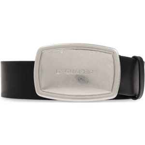 Dsquared2, Accessoires, Heren, Zwart, 90 CM, Leer, Leren riem