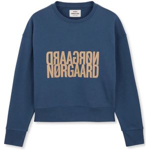 Mads Nørgaard, Sweatshirts & Hoodies, Dames, Blauw, S, Katoen, Zachte en stijlvolle sweatshirt