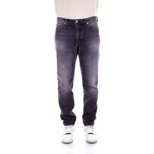 Dondup, Jeans, Heren, Zwart, W34, Katoen, Zwarte broek met logo