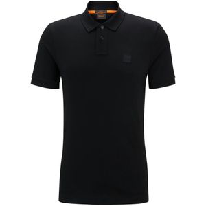 Hugo Boss, Tops, Heren, Zwart, XL, Katoen, Slim-Fit Oranje Polo Shirt