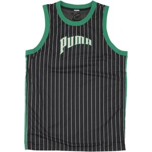 Puma, Tops, Dames, Zwart, S, Fanbase Mesh Tank Jurk Zwart