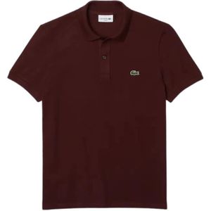 Lacoste, Tops, Heren, Paars, S, Slim Fit Polo Shirt, Stijl ID: L1212-Bzd