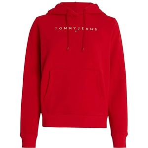 Tommy Jeans, Sweatshirts & Hoodies, Dames, Rood, L, Katoen, Rode Hoodie