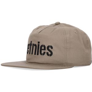 Etnies, Khaki Corp Snapback Streetwear Pet Beige, Heren, Maat:ONE Size