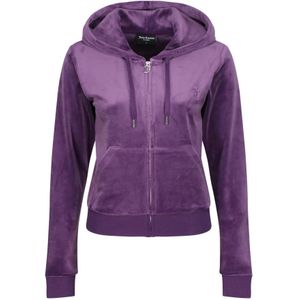 Juicy Couture, Sweatshirts & Hoodies, Dames, Paars, L, Polyester, Doorritsbaar