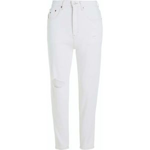 Tommy Jeans, Jeans, Dames, Wit, W30 L30, Katoen, Mom Jeans Hoge Taille Vintage Stijl