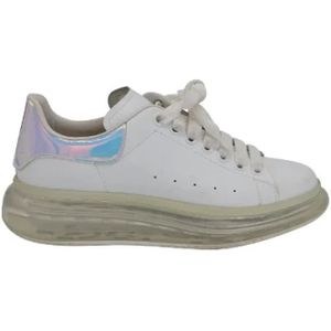 Alexander McQueen Pre-owned, Pre-owned, Dames, Wit, 40 EU, Leer, Pre-owned Leather sneakers