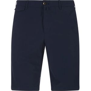 PT Torino, Blauwe Stretch Bermuda Shorts met Zakken Blauw, Heren, Maat:L