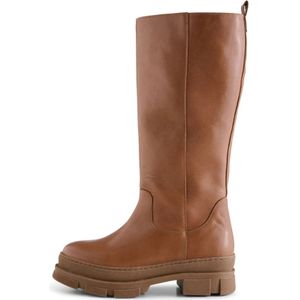 Shoe the Bear, Stoere Leren Hoge Laarzen - Tan Beige, Dames, Maat:38 EU