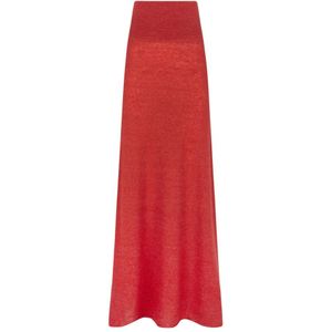 Cortana, Marlon, lange rode gebreide rok Rood, Dames, Maat:XL