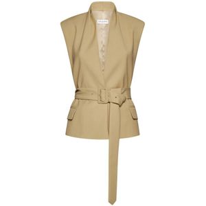 Dries Van Noten, Tops, Dames, Beige, L, Elegante Top met Uniek Design