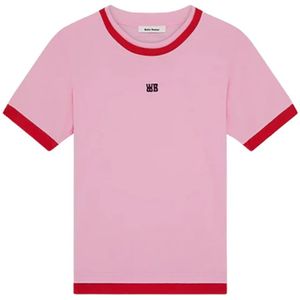 Wales Bonner, Tops, Dames, Roze, S, Katoen, Horizon T-Shirt