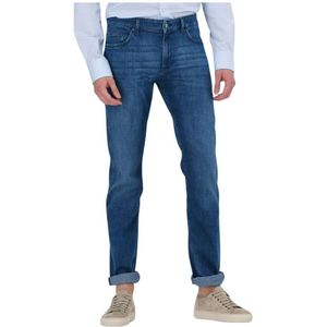 Hugo Boss, Jeans, Heren, Blauw, W35 L32, Katoen, Slim Fit Jeans Delaware 3 Blauw