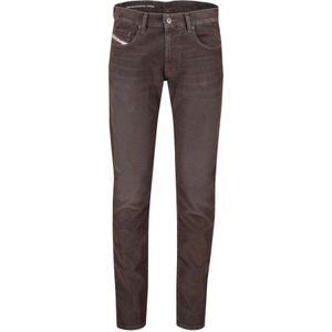 Diesel, Bruine 5-Pocket Slim Fit Jeans Bruin, Heren, Maat:W33 L34