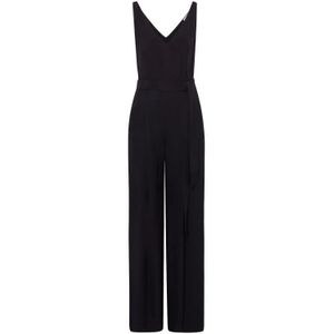 IVY Oak, Jumpsuits & Playsuits, Dames, Zwart, M, Naia Acetaat Wijde Pijpen Jumpsuit