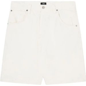 Edwin, Natuurlijke kleur Bermuda Shorts Loose Fit Wit, Dames, Maat:W33