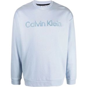 Calvin Klein, Sweatshirts Blauw, Heren, Maat:S